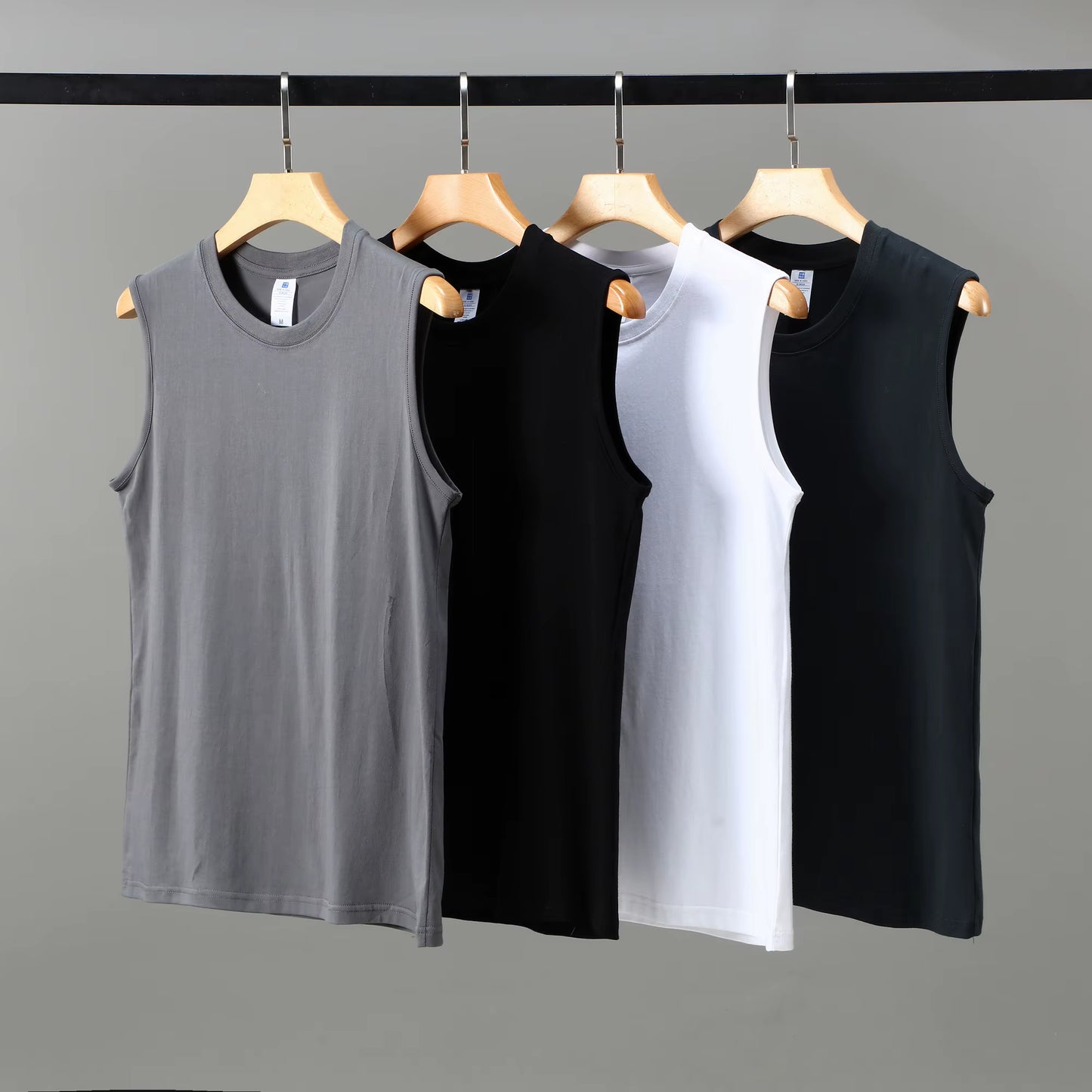 Mens Gym Vest Top 100% Cotton Street Wear Summer Bodybuilding Muscle Sleeveless Gym Design Men'S T-Shirts Tank Top Men