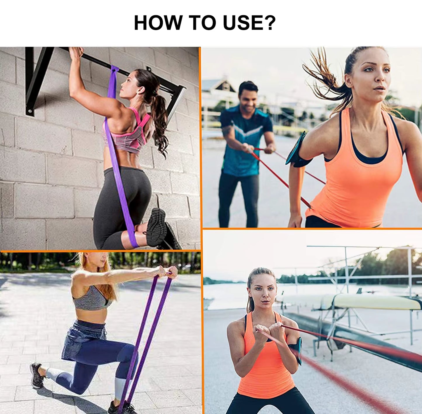 Custom Logo Fitness Circle Bands Resistance Exercise Stretch Resistance Bands Set Pull up Assist Band for Workout