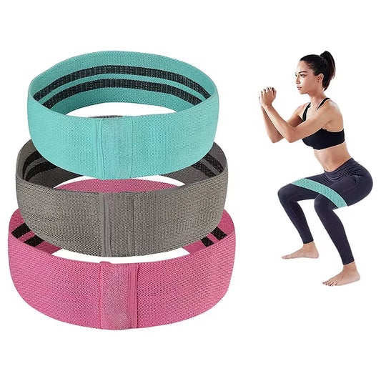 TOPKO Wholesale Colorful Fitness Exercise Elastic Fabric Hip Resistance Band Set